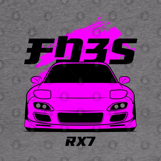 Front pink rx7 fd3s by GoldenTuners